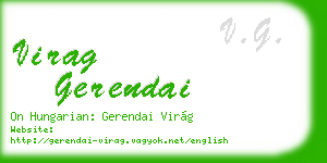 virag gerendai business card